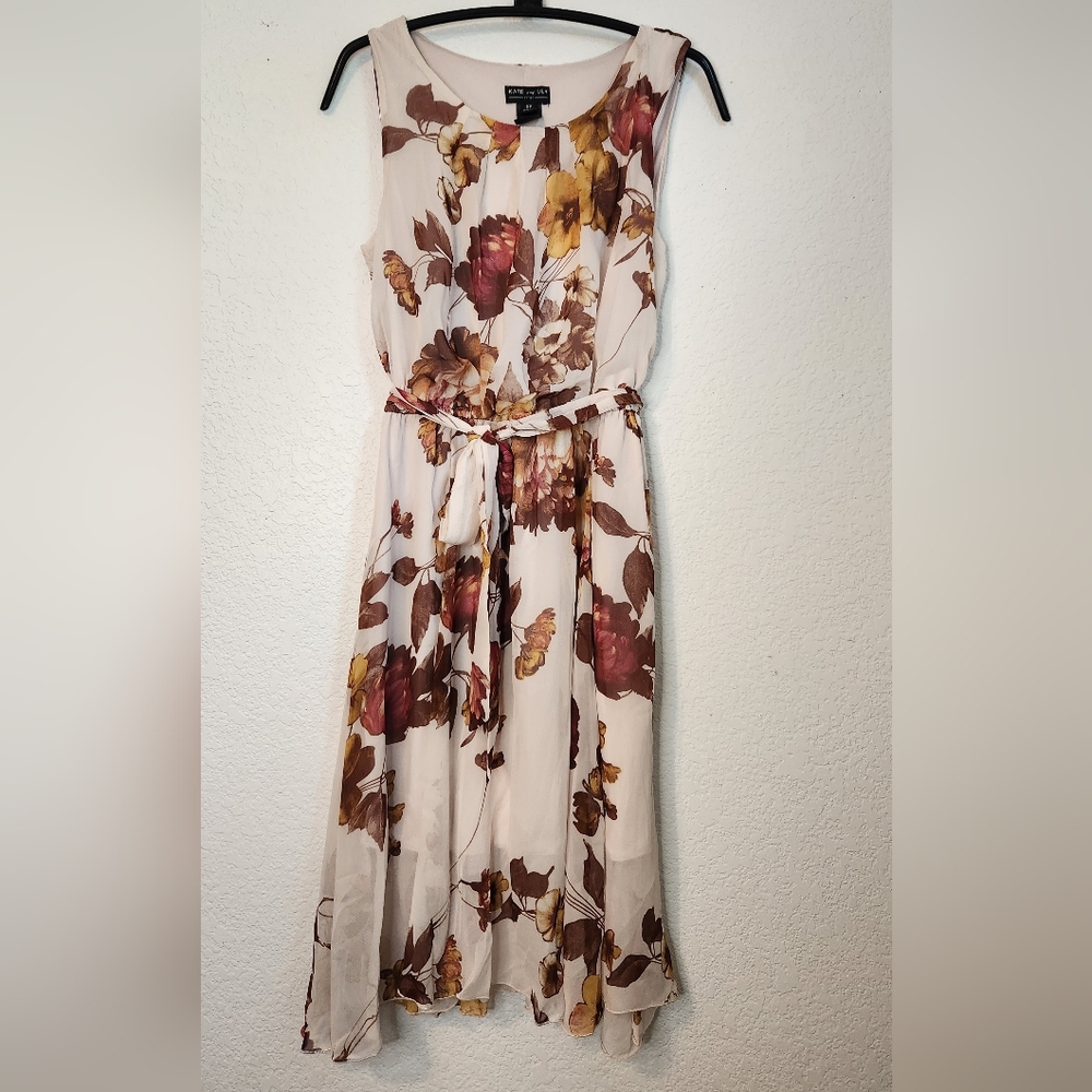 Kate &‎ Lily Floral Sleeveless Midi Dress, Size 6P